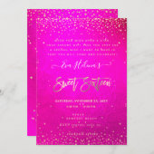 Geschrieben in den Sternen Sweet 16, Flashy Neon P Einladung (Vorne/Hinten)