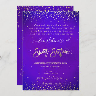 Geschrieben in den Sternen Sweet 16, Ultra Violet Einladung