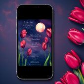 Geschrieben in den Sternen Vollmond und Tulips Hoc Einladung