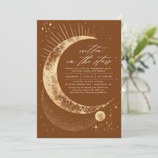 Geschrieben in der Stars Celestial Engagement Part Einladung (Stehend Vorderseite)