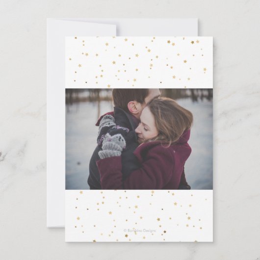 Geschrieben in der Stars-Engagement-Partei Ankündigung (Rückseite)