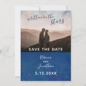 Geschrieben in der Stars Navy Galaxy Einladung (Vorderseite)