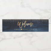 Geschrieben in der Stars-Veranstaltung, Willkommen Wasserflaschenetikett (Einzelnes Label)