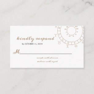 Geschrieben in der Stars Wedding RSVP Card Begleitkarte