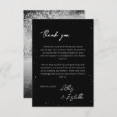 Geschrieben in der Sternenhochzeit Dankeskarte (Vorne/Hinten)