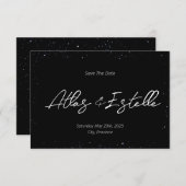 Geschrieben in der Sternenhochzeit Save The Date (Vorne/Hinten)