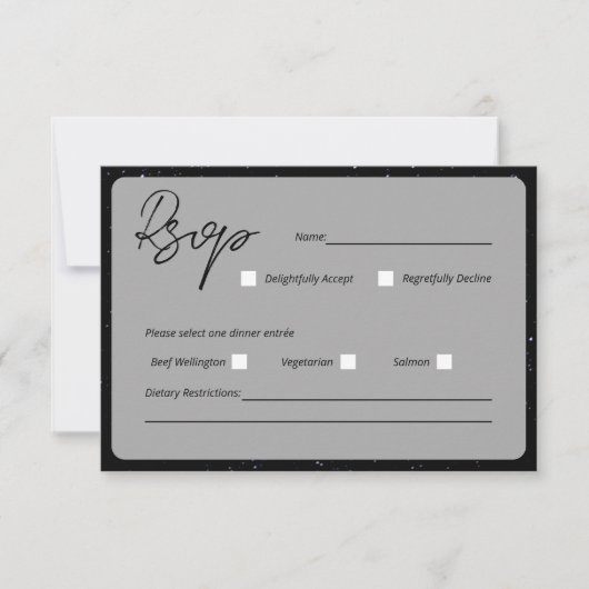 Geschrieben in der Sternenkarte RSVP Karte (Vorderseite)