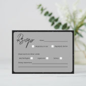 Geschrieben in der Sternenkarte RSVP Karte (Stehend Vorderseite)