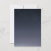 Geschrieben in der Sternennachtssonne Hochzeit RSVP Karte (Rückseite)