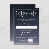 Geschrieben in der Sternennachtssonne Hochzeit RSVP Karte (Vorne/Hinten)