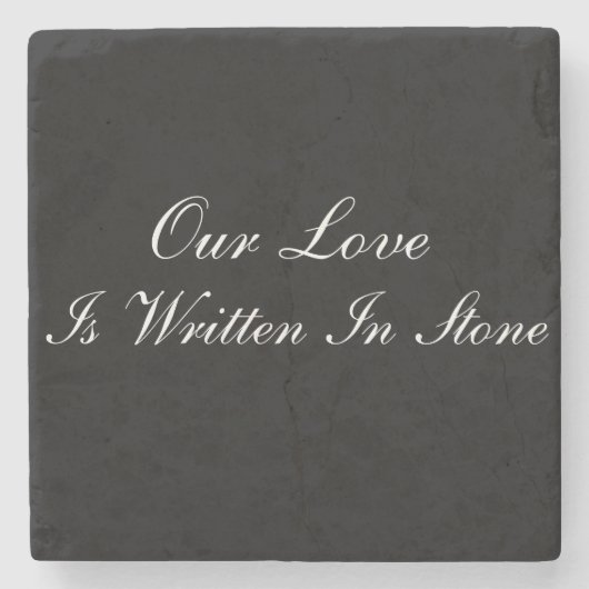 Geschrieben in Stone-Stone-Untersetzer Steinuntersetzer (Vorderseite)