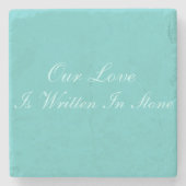 Geschrieben in Stone-Stone-Untersetzer Steinuntersetzer (Vorderseite)