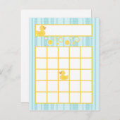 Geschriebene Bingo Card Rubber Ducky Bubbles Einladungspostkarte (Vorne/Hinten)