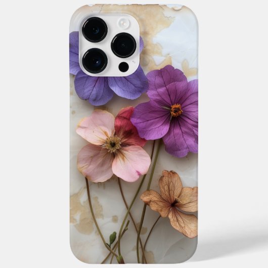 Geschriebene Blume Botanische Druckart Case-Mate iPhone Hülle (Rückseite)