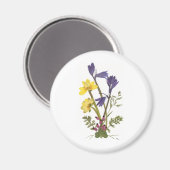 Geschriebene Blume Magnet (Vorderseite/Rückseite)