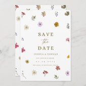 Geschriebene Blume Save the Date (Vorne/Hinten)