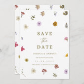 Geschriebene Blume Save the Date (Vorne/Hinten)