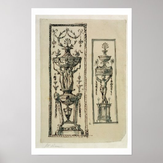 Geschriebene Designs für verzierte Paneele (Stift  Poster (Vorne)
