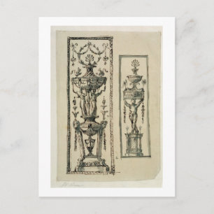 Geschriebene Designs für verzierte Paneele (Stift  Postkarte
