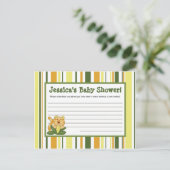 Geschriebene Ratenkarte Jungle Babies Tiere Hinweiskarte (Stehend Vorderseite)