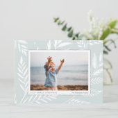 Geschriebenes botanisches horizontales Foto Feiertagskarte (Stehend Vorderseite)