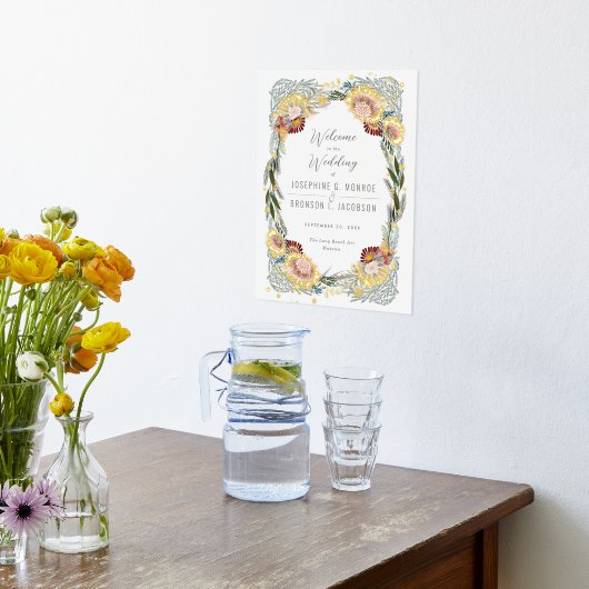 Geschriebenes Florals Einzigartiges Hochzeitswillk Foliendrucke (Ablage(Küche))