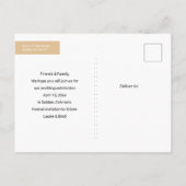 Geschriebenes Save the Date Ankündigungspostkarte (Rückseite)