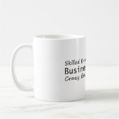 Geschult genug, um ein Geschäftsanalyst Crazy zu w Kaffeetasse (Links)