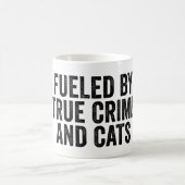 Geschürt durch wahre Kriminalität und Katzen Kaffeetasse (Mittel)