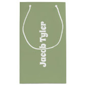 Geschüttelte Elegance - Ruhige Seite Name Geschenk Kleine Geschenktüte (Rückseite)