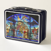 Geschüttelte Geburt Christi Metall Brotdose (Rückseite)