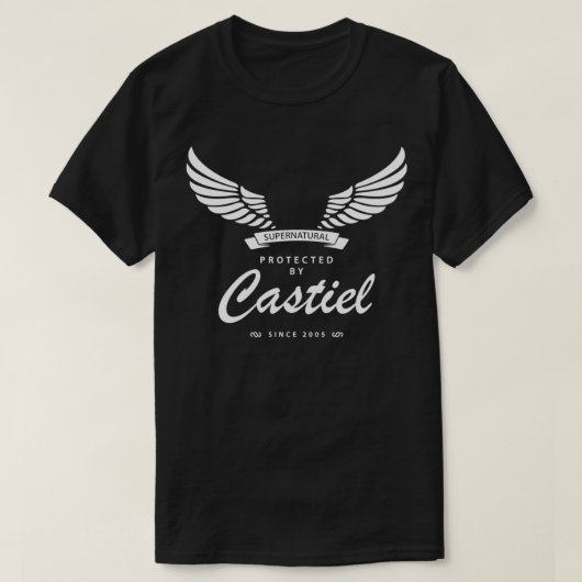 Geschützt durch Castiel Supernatural  T-Shirt (Design vorne)
