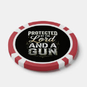 Geschützt durch den Herrn und eine Waffe Pokerchips (Einzeln)