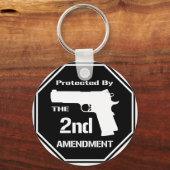 Geschützt durch die zweite Änderung (schwarz).png Schlüsselanhänger (Vorderseite)