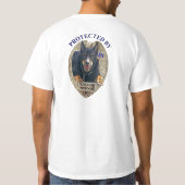 Geschützt durch DobermannPinscher T-Shirt (Rückseite)