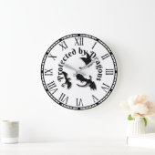 Geschützt durch Drachenwarnung Große Wanduhr (Zuhause)