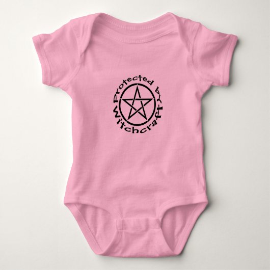 Geschützt durch Hexerei heidnischen Wiccan Baby Strampler (Vorderseite)