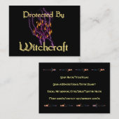 Geschützt durch Hexerei Visitenkarte (Vorne/Hinten)