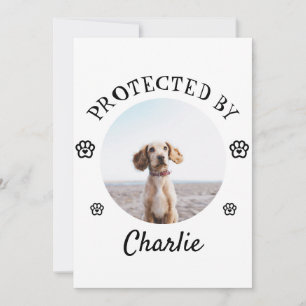 Geschützt Durch Hund Foto Pfotenabdruck Design