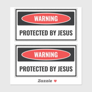 Geschützt durch Jesus Aufkleber