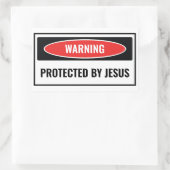 Geschützt durch Jesus Rechteckiger Aufkleber (Tasche)