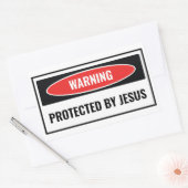 Geschützt durch Jesus Rechteckiger Aufkleber (Umschlag)