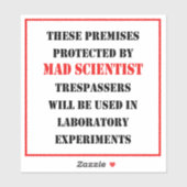 Geschützt durch Mad Scientist Aufkleber (Blatt)