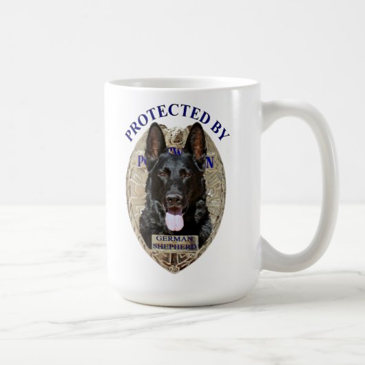 Geschützt durch Schäferhund Kaffeetasse (Rechts)