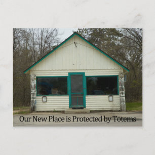 Geschützt durch totems lustige Änderung der Adress Ankündigungspostkarte