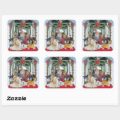 Geschützt Quadratischer Aufkleber (Blatt)