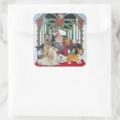 Geschützt Quadratischer Aufkleber (Tasche)