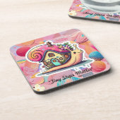 "Geschützt und frei" Getränkeuntersetzer (Linke Seite)