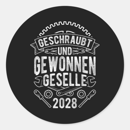 Geschützt und gewonnen 2028 runder aufkleber (Vorderseite)