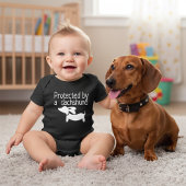Geschützt von Dachshund-Baby-Outfit geschlechtsneu Baby Strampler